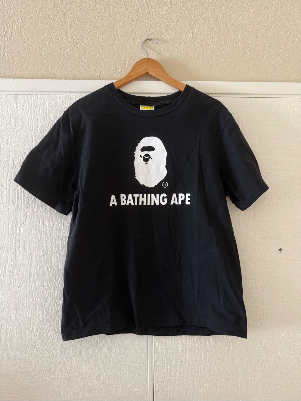 A Bathing Ape (BAPE): Black Logo Short Sleeve Tee